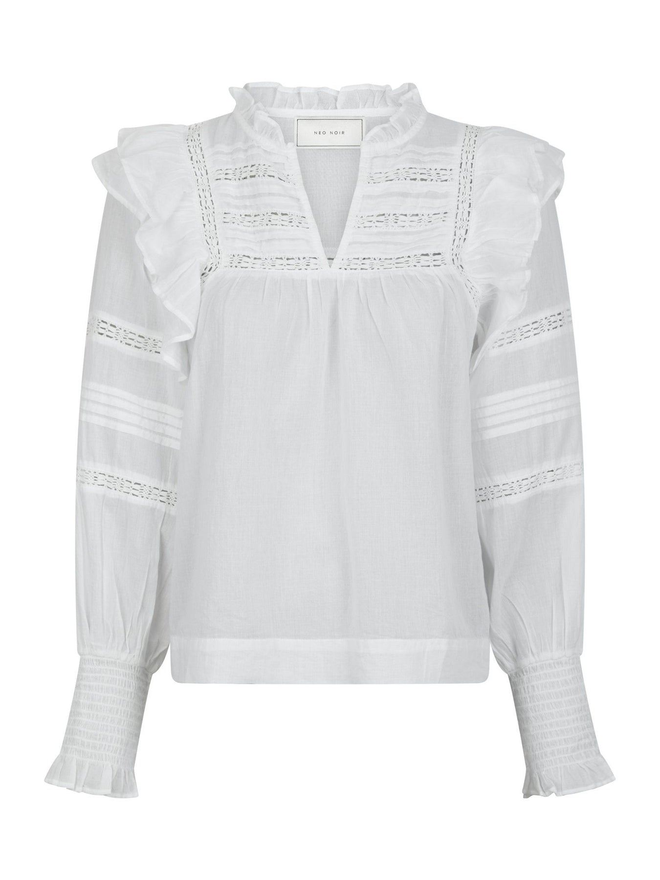Mauri S Voile Blouse - Vit
