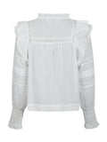 Mauri S Voile Blouse - Vit