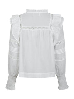 Mauri S Voile Blouse - White
