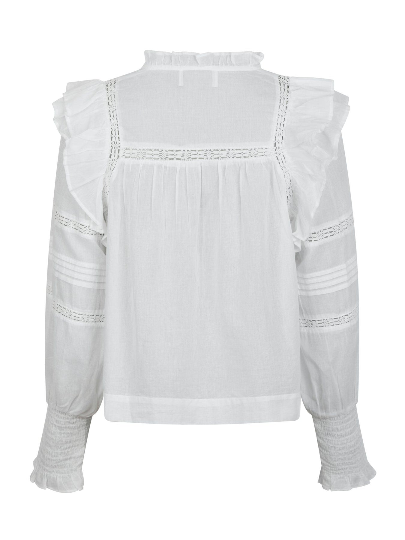 Mauri S Voile Blouse - Vit