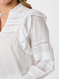 Mauri S Voile Blouse - Vit