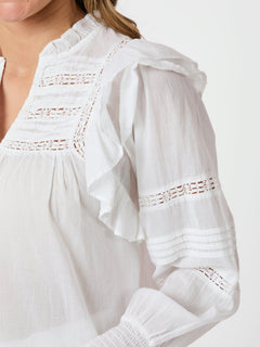Mauri S Voile Blouse - White