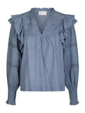 Mauri S Voile Blouse - Rökblå