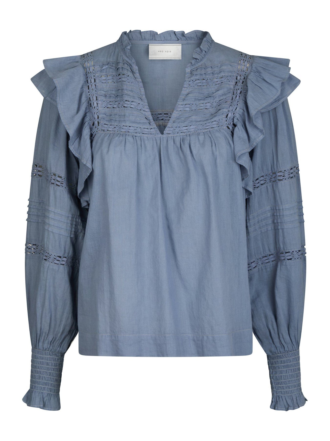 Mauri S Voile Blouse - Rökblå