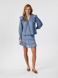 Mauri S Voile Blouse - Rökblå