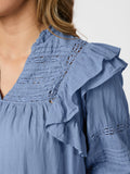 Mauri S Voile Blouse - Rökblå