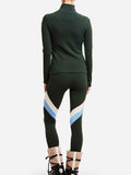 Voss Colblock Leggings Women - Olive Green