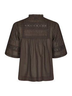 Siama S Voile Blouse - Dark Brown