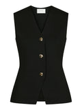 Neo Noir Sway Smooth Knit Waistcoat - Svart