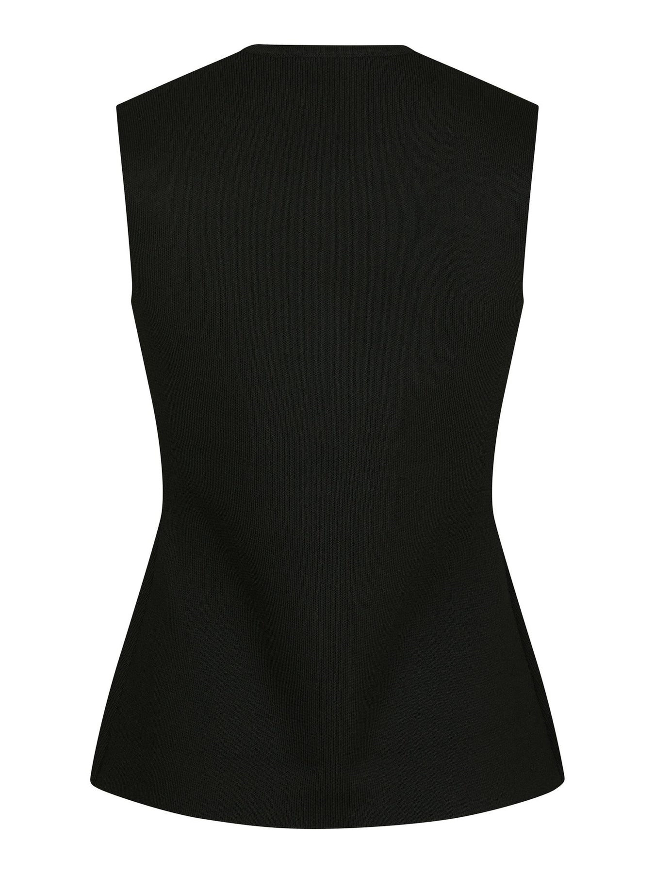 Neo Noir Sway Smooth Knit Waistcoat - Svart