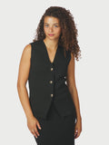 Neo Noir Sway Smooth Knit Waistcoat - Svart