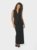 Neo Noir Sway Smooth Knit Waistcoat - Svart
