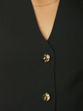 Neo Noir Sway Smooth Knit Waistcoat - Svart