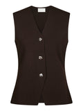 Sway Smooth Knit Waistcoat - Mörkbrun
