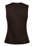 Sway Smooth Knit Waistcoat - Mörkbrun