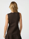 Sway Smooth Knit Waistcoat - Mörkbrun