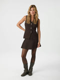 Sway Smooth Knit Waistcoat - Mörkbrun