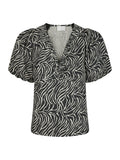 Irina Zebra Blus - Svart
