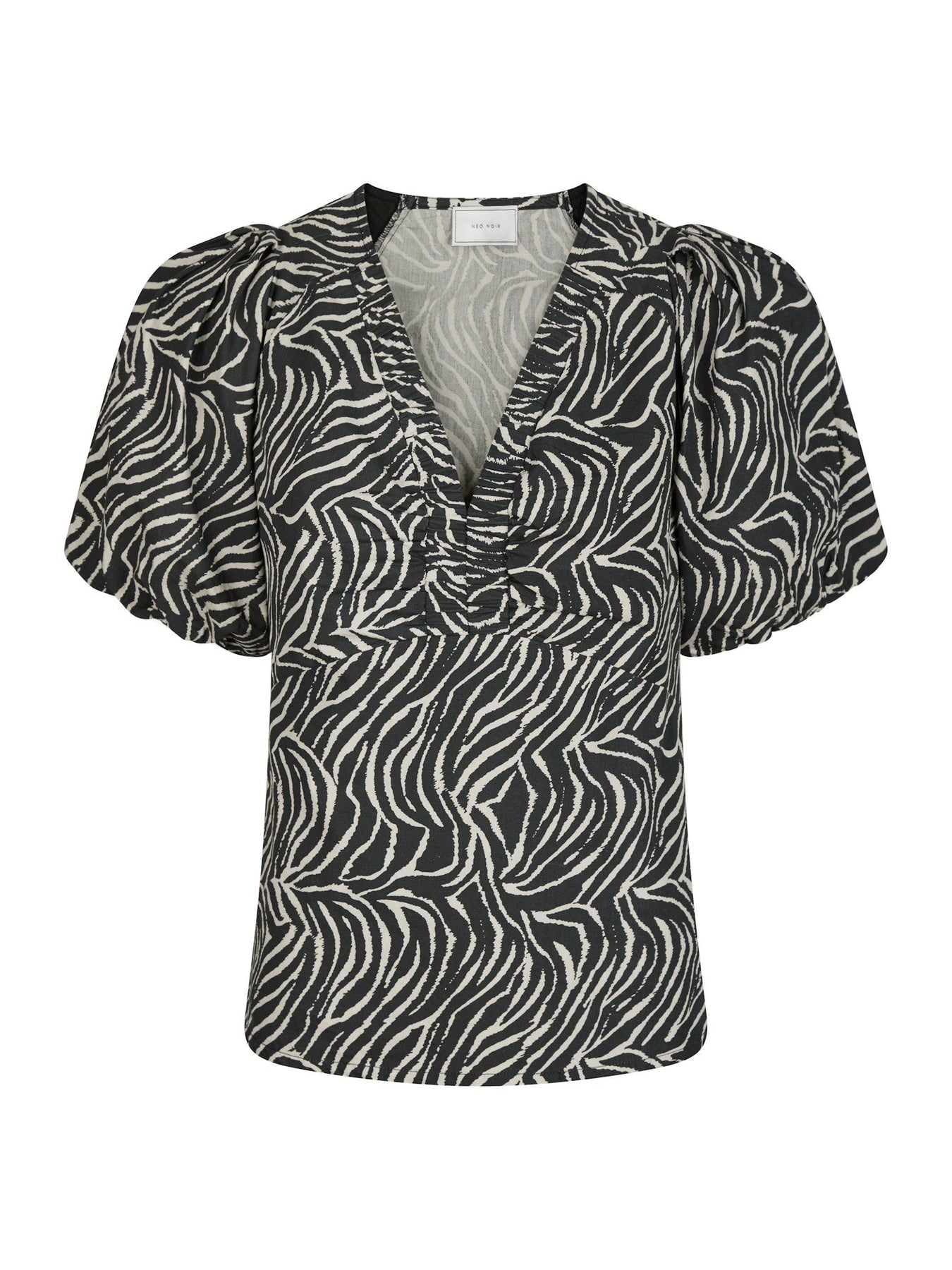 Irina Zebra Blus - Svart