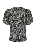 Irina Zebra Blus - Svart