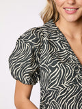Irina Zebra Blus - Svart