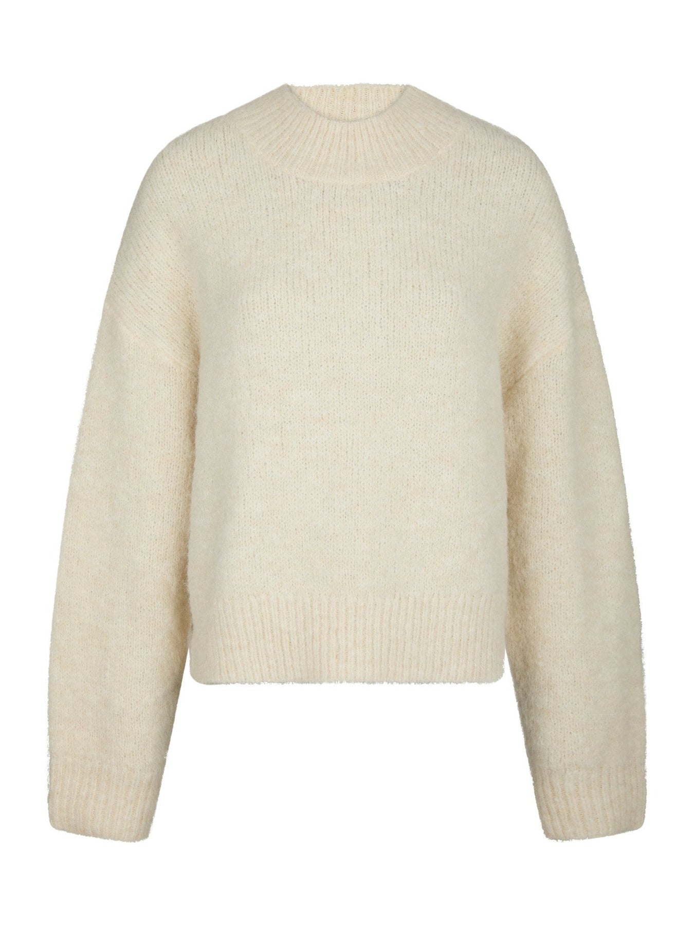 Paulina Fluffy Knit Blouse - Off White