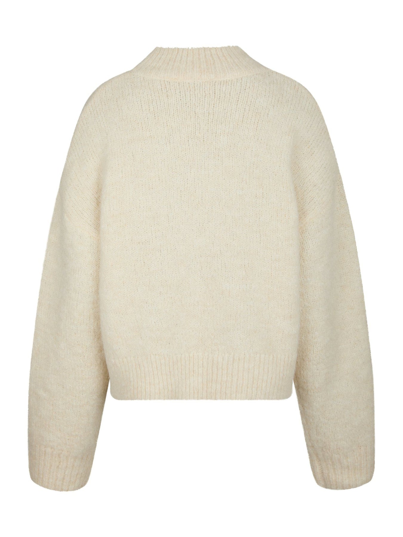 Paulina Fluffy Knit Blouse - Off White