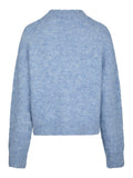 Paulina Fluffy Knit Blouse - Dusty Blue