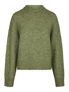 Paulina Fluffy Knit Blouse - Dusty Green
