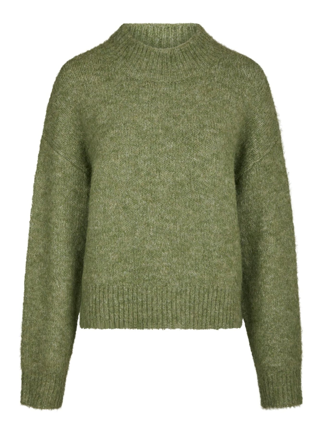 Paulina Fluffy Knit Blouse - Dusty Green