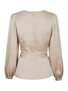 Rista Heavy Sateen Blouse - Champagne