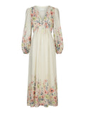 Silfi Flower Print Dress - Creme
