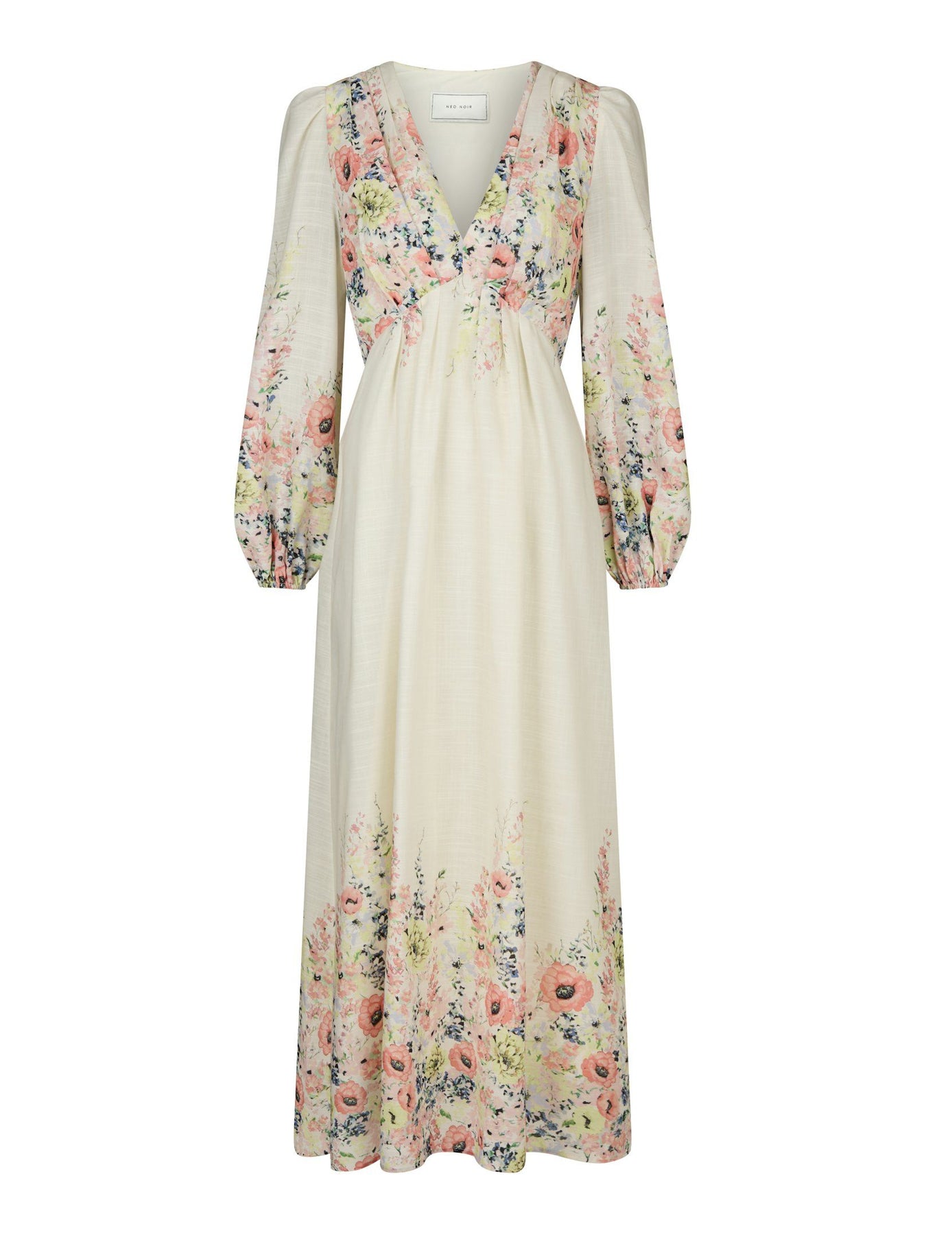 Silfi Flower Print Dress - Creme