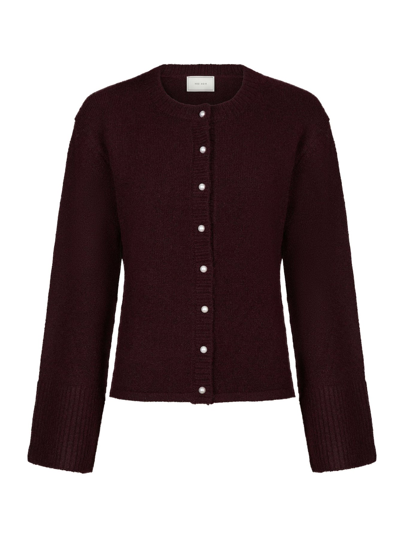 Mixie Knit Cardigan - Vinröd