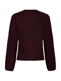 Mixie Knit Cardigan - Wine