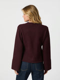 Mixie Knit Cardigan - Vinröd