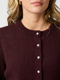 Mixie Knit Cardigan - Vinröd