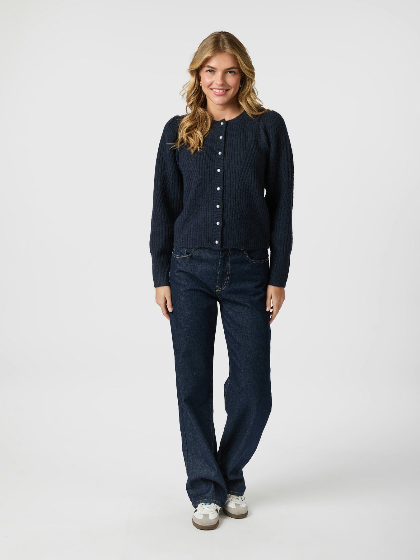 Puli Knit Cardigan - Navy