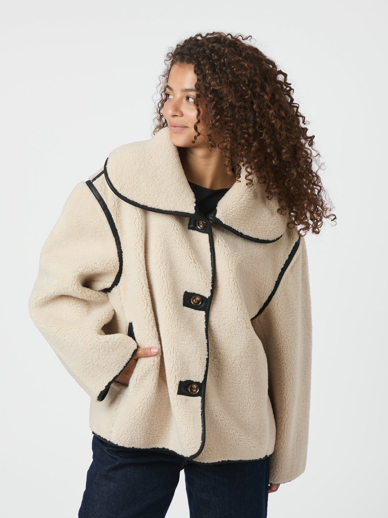 Edmund Teddy Jacket - Ivory
