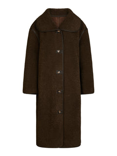 Carmen Teddy Coat - Dark Brown