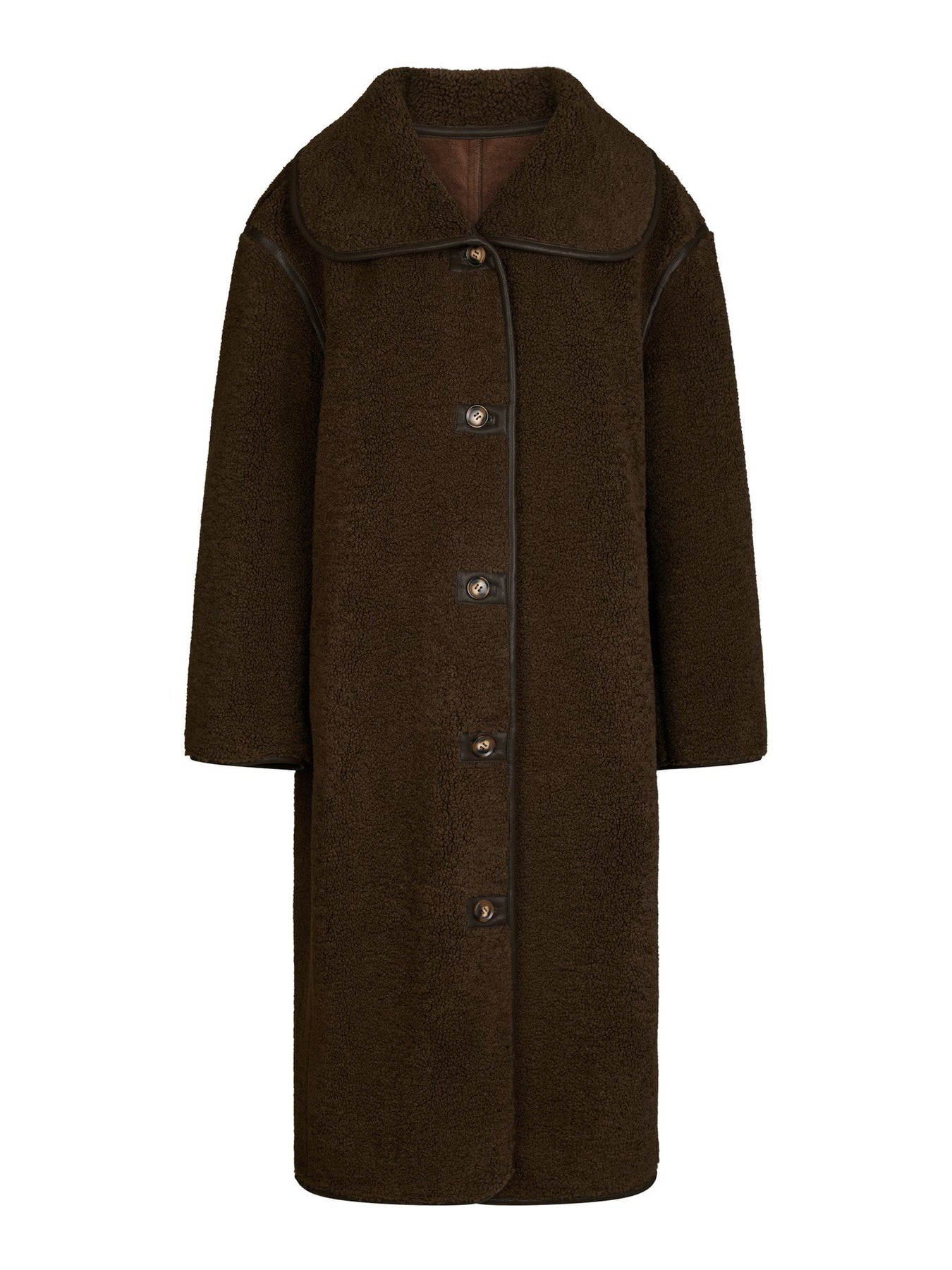 Carmen Teddy Coat - Mörkbrun