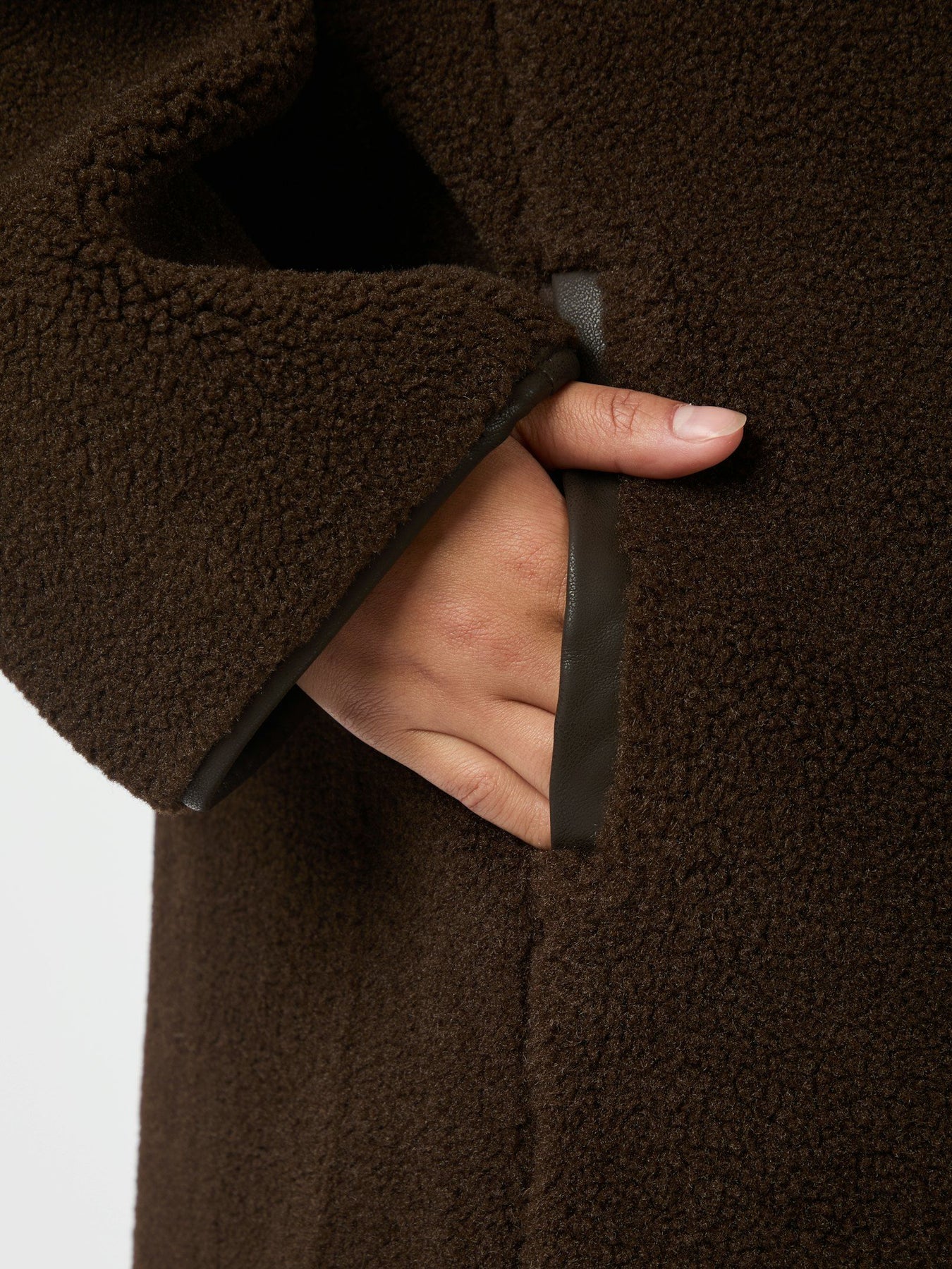 Carmen Teddy Coat - Mörkbrun