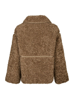 Castor Faux Fur Jacket - Taupe