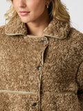 Castor Faux Fur Jacka - Taupe