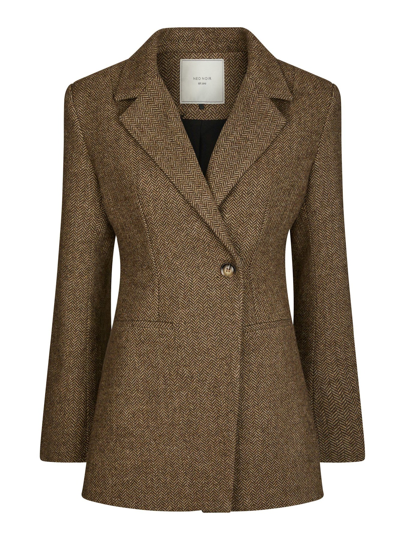 Bowie Herringbone Blazer - Brun