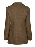 Bowie Herringbone Blazer - Brun