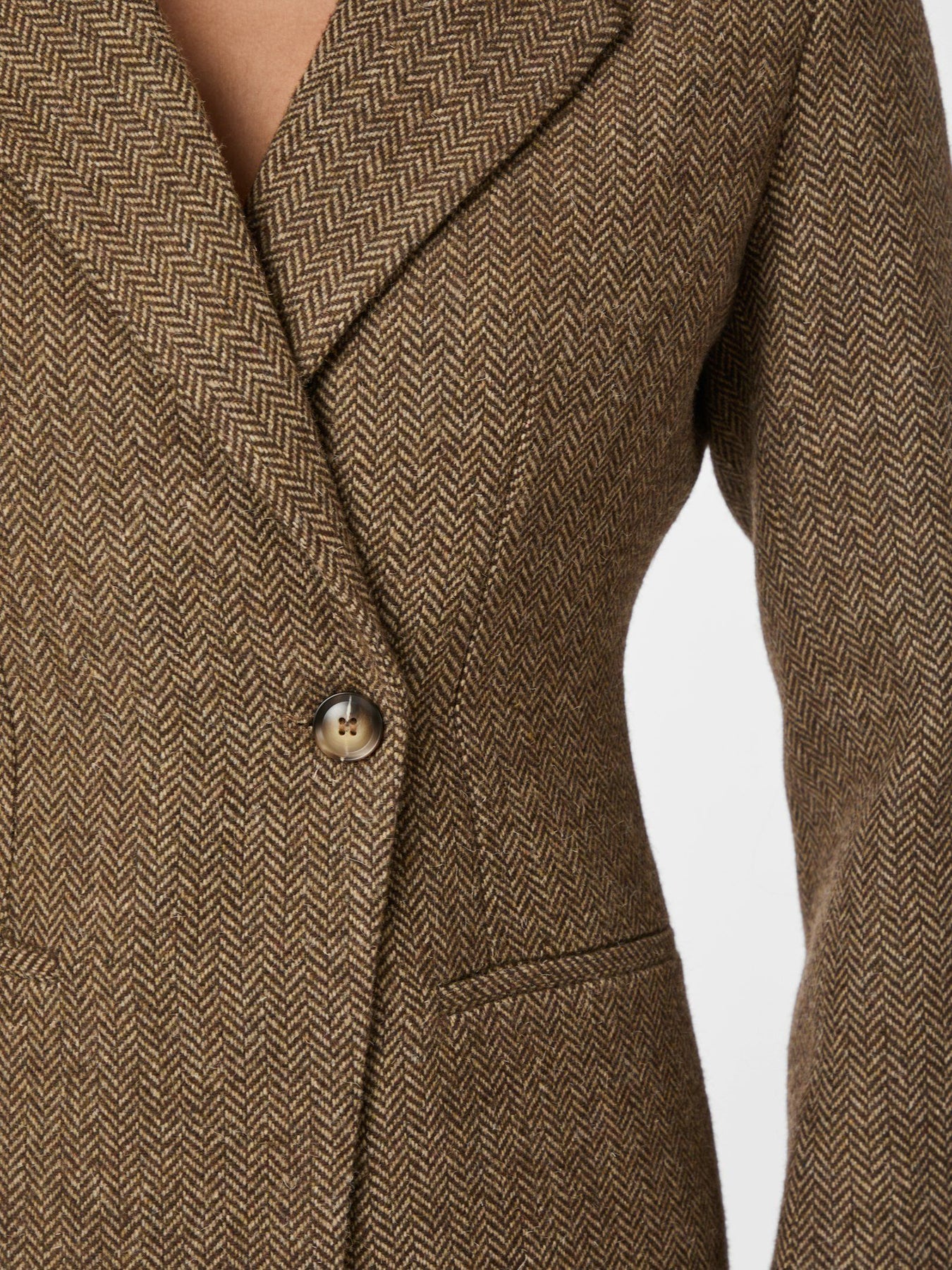 Bowie Herringbone Blazer - Brun