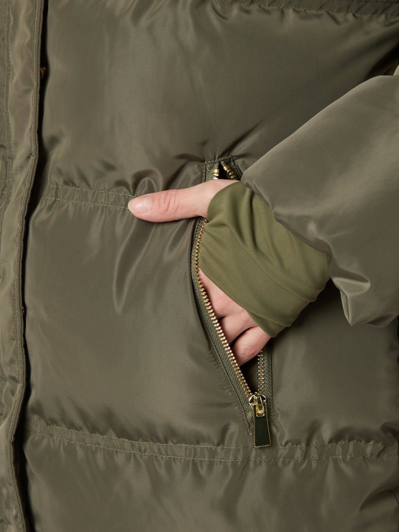 Lucette Puffer Jacket - Olivgrön