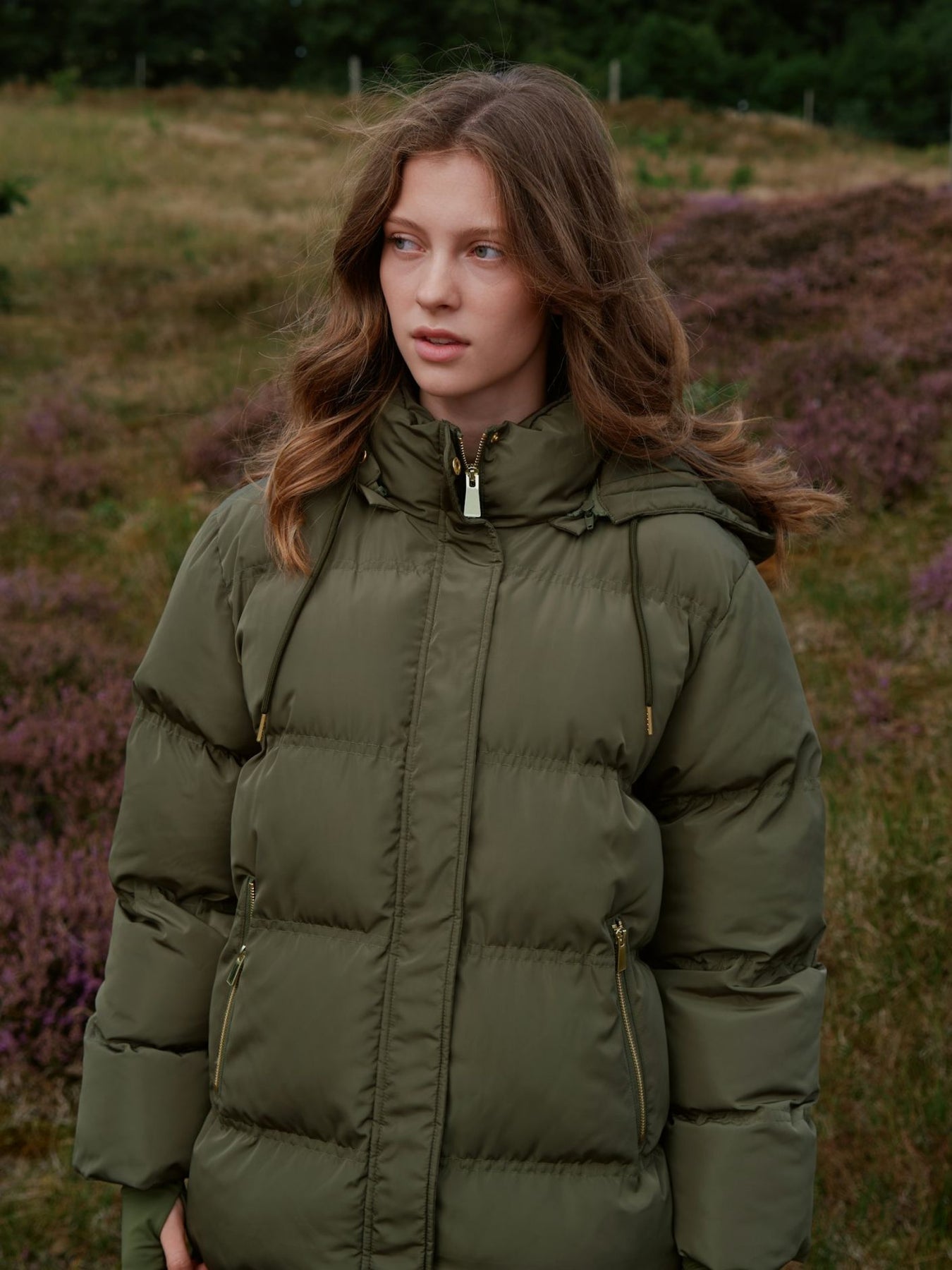 Lucette Puffer Jacket - Olivgrön