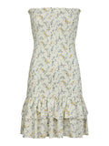 Mikka Smock Print Dress - Creme